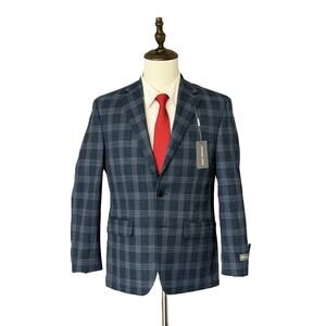 Michael Kors Sport Coat Men's 36 Short Kent Classic Fit Stretch Blue Check NWT